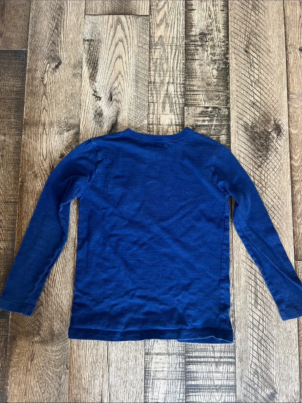 4/$12 Crewcuts Blue Long-Sleeve Tee with Striped Pocket